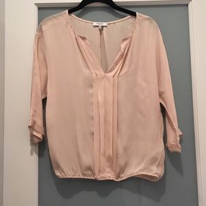 Babaton 100% Silk Cream/Rose Blouse